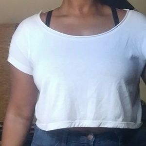 Women's white crop top